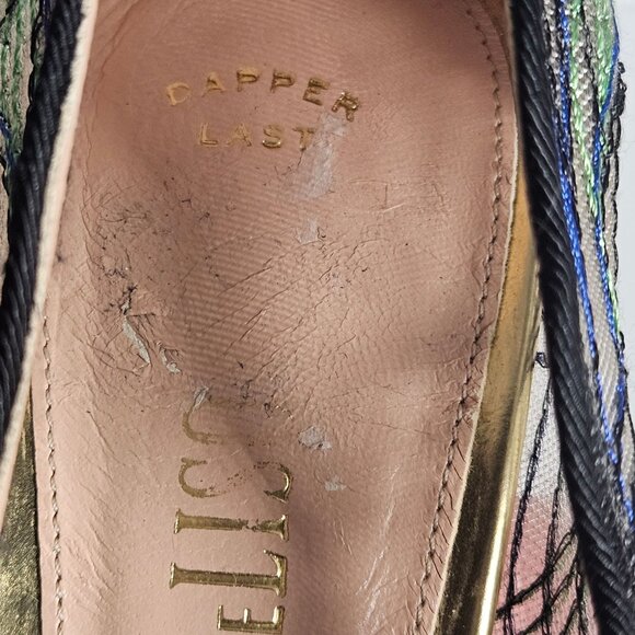 Palter DeLiso Women’s Heels Peacock Feather Embroidery 37.5 Art to Wear Maximali - Picture 13 of 13